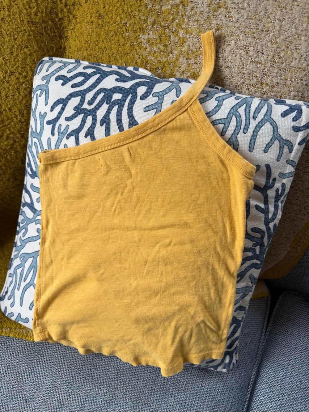 We The Free Mustard One-Shoulder Camisole